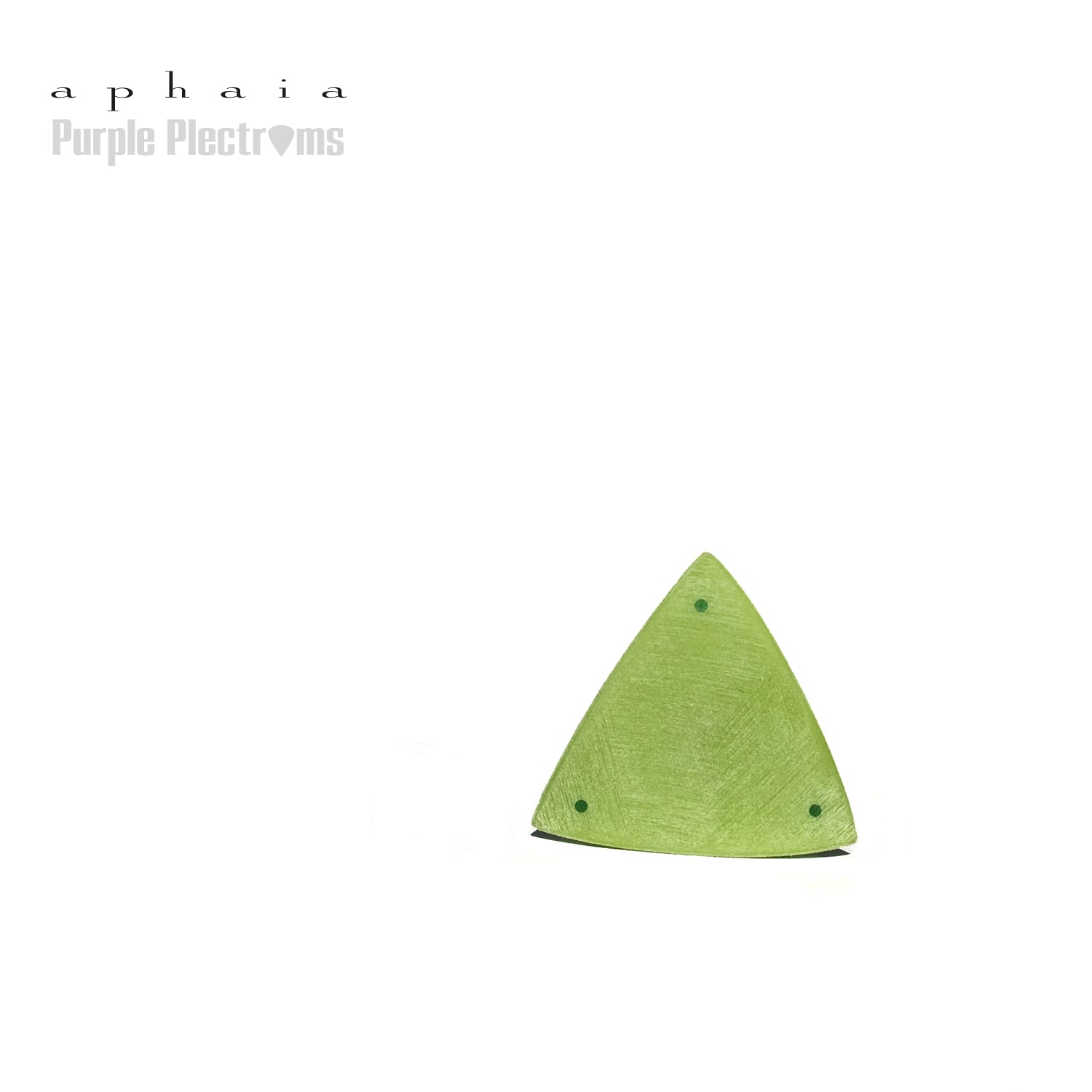 green triangular guitar pick